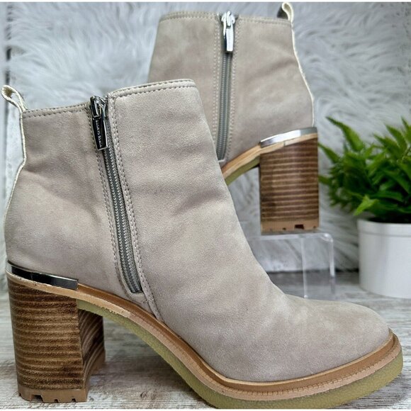 VINCE CAMUTO Gorgan Boots Women’s Size 8 Grey Suede Kelivena Ankle MSRP $149 - Picture 11 of 13
